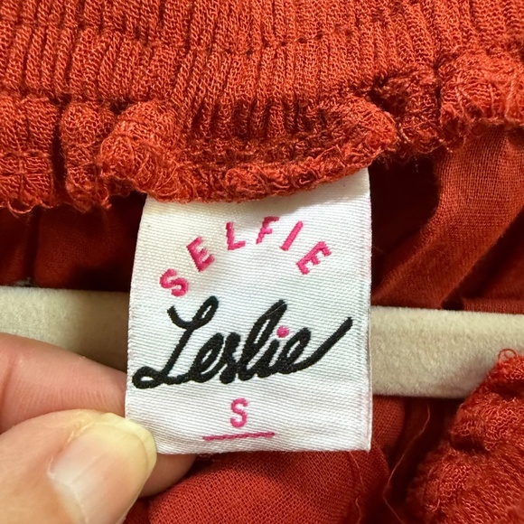 Selfie Leslie Red Romper‎ Off Shoulder Tassels Size Small Boho - Picture 11 of 13